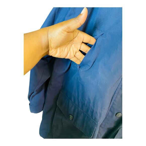 Cabin Creek Womens Hooded Zip Snap Coat Long Jacket Blue Plaid Lining 2X - Picture 3 of 11